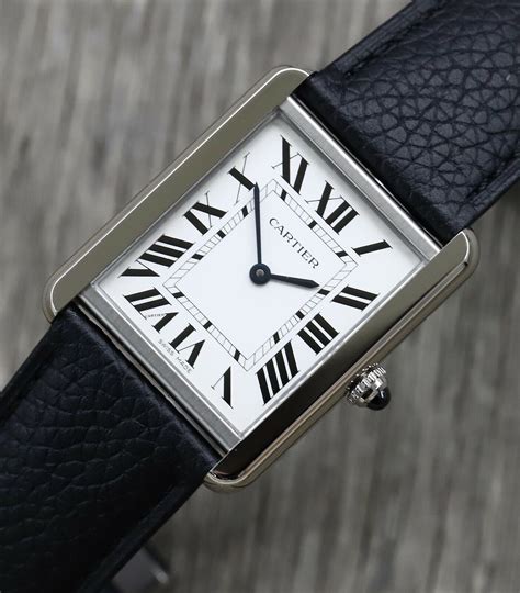 cartier tank solo quartz watch